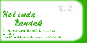 melinda mandak business card